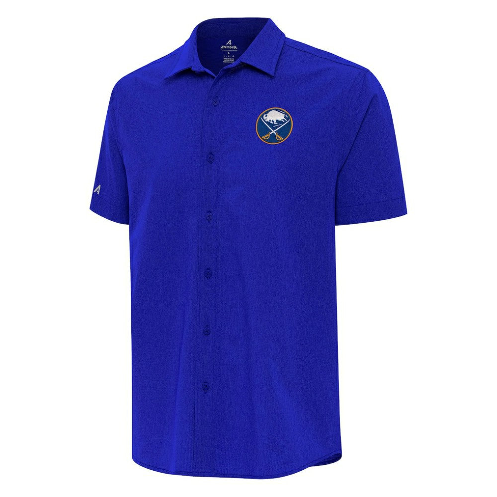 Buffalo Sabres - Antigua Activate Woven Short Sleeve Button-Up Shirt Royal