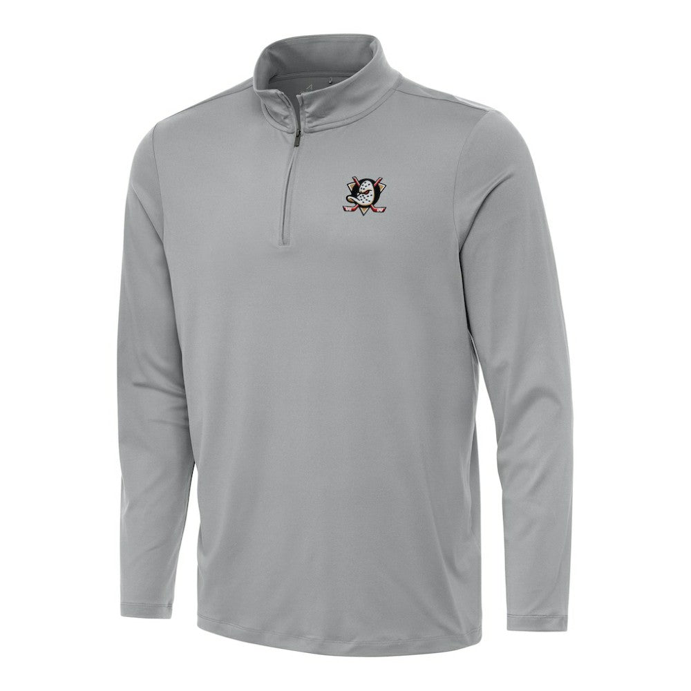 Anaheim Ducks - Antigua Reprocess Quarter-Zip Top Gray