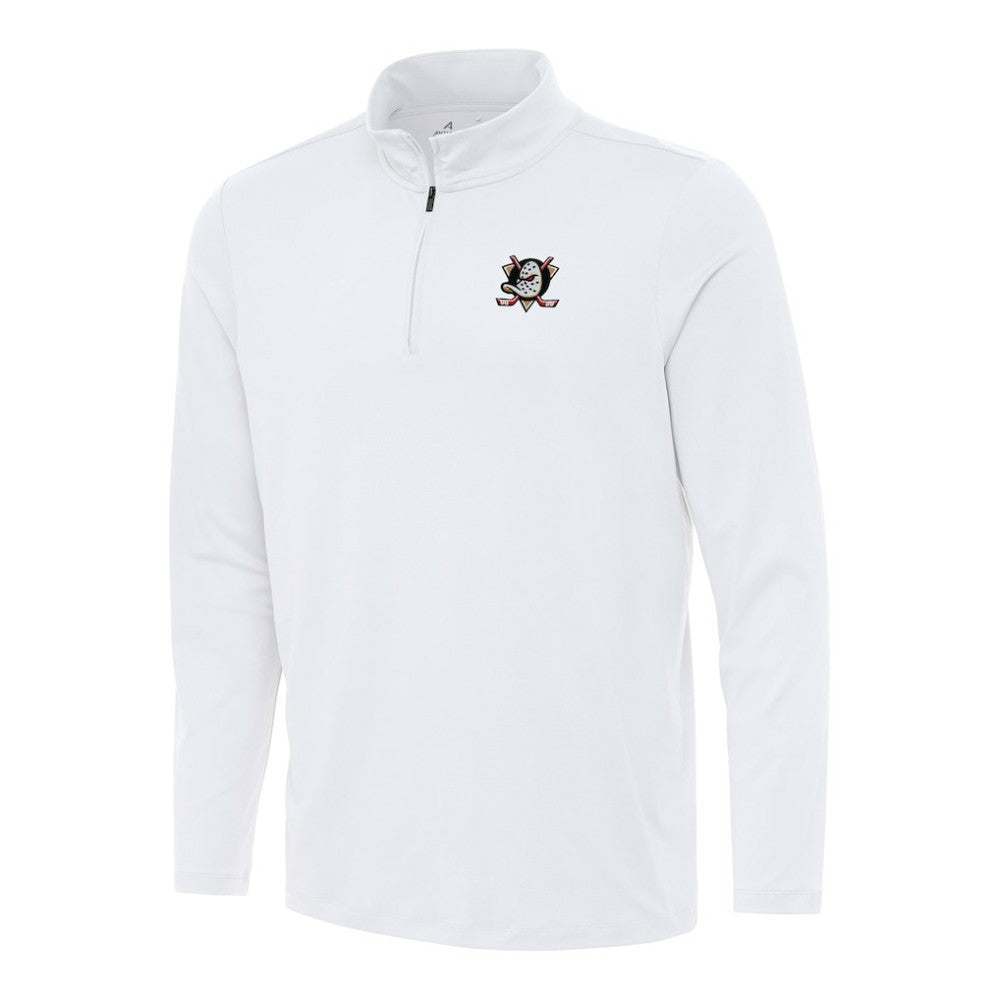 Anaheim Ducks - Antigua Reprocess Quarter-Zip Top White