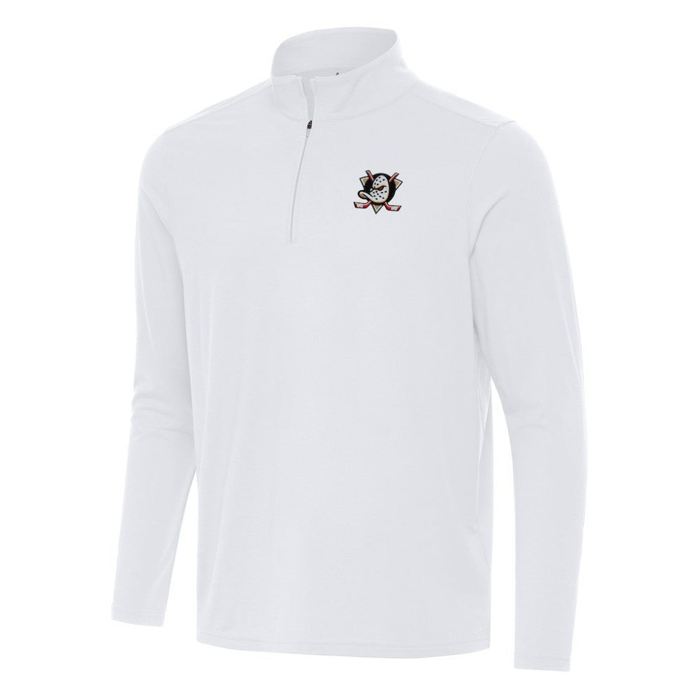 Anaheim Ducks - Antigua Intent Quarter-Zip Top White