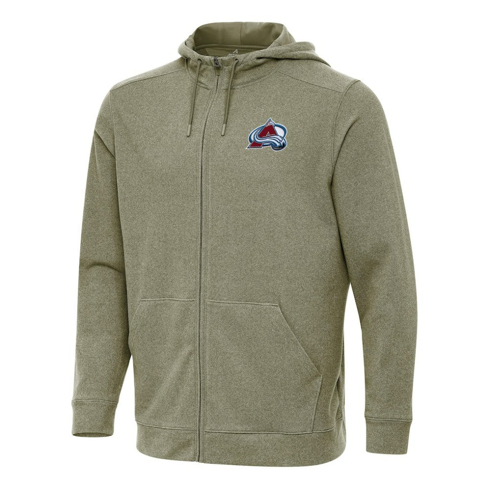 Colorado Avalanche - Antigua Effortless Full-Zip Hoodie Jacket Olive