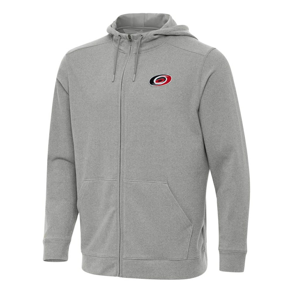 Carolina Hurricanes - Antigua Effortless Full-Zip Hoodie Jacket Heather Gray
