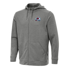 Colorado Avalanche - Antigua Effortless Full-Zip Hoodie Jacket Heather Black