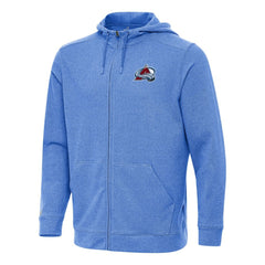 Colorado Avalanche - Antigua Effortless Full-Zip Hoodie Jacket Heather Royal