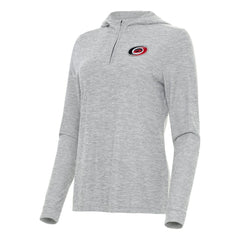 Carolina Hurricanes - Antigua Women's Daybreak Quarter-Zip Hoodie Heather Gray