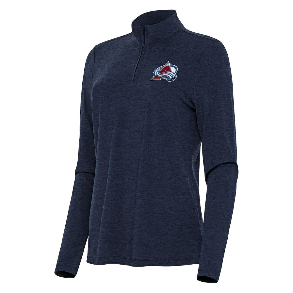 Colorado Avalanche - Antigua Women's Bright Quarter-Zip Top Heather Navy