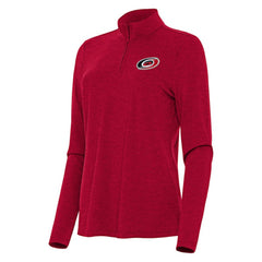 Carolina Hurricanes - Antigua Women's Bright Quarter-Zip Top Heather Red