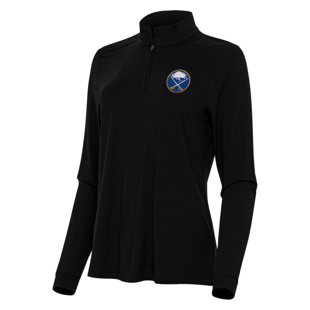 Buffalo Sabres - Antigua Women's Intent Quarter-Zip Top Black