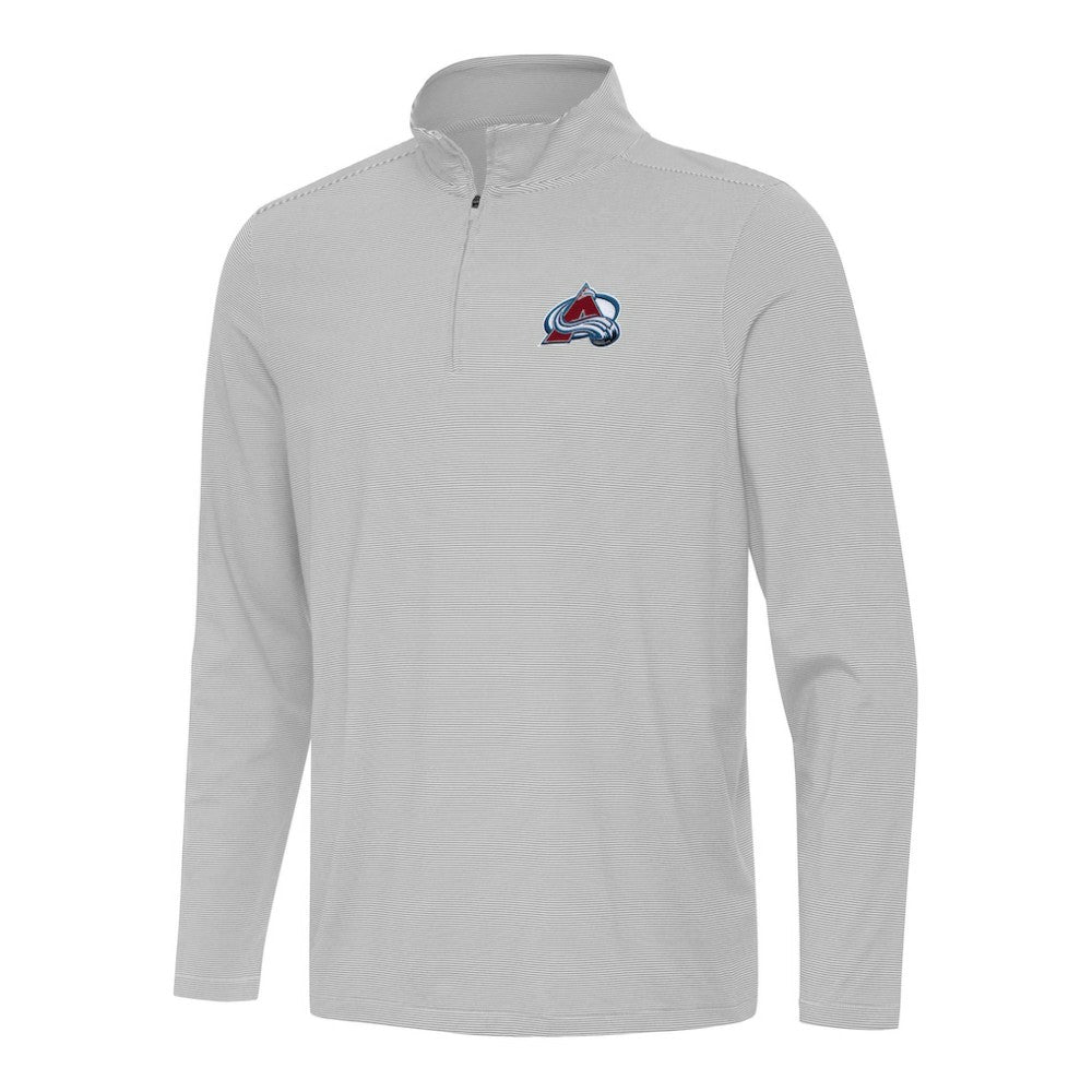 Colorado Avalanche - Antigua Twine Quarter-Zip Top Gray
