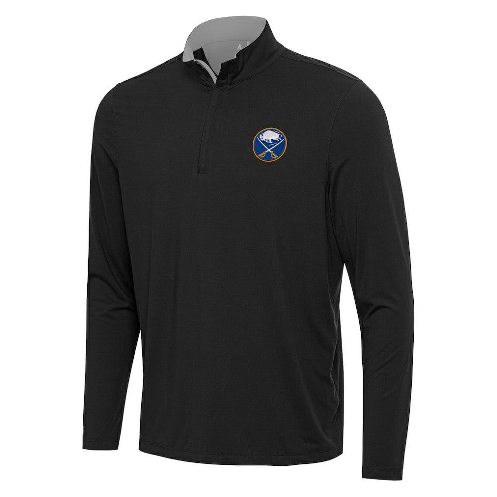 Buffalo Sabres - Antigua Content Quarter-Zip Pullover Top Black/Gray