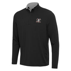 Anaheim Ducks - Antigua Content Quarter-Zip Pullover Top Black/Gray