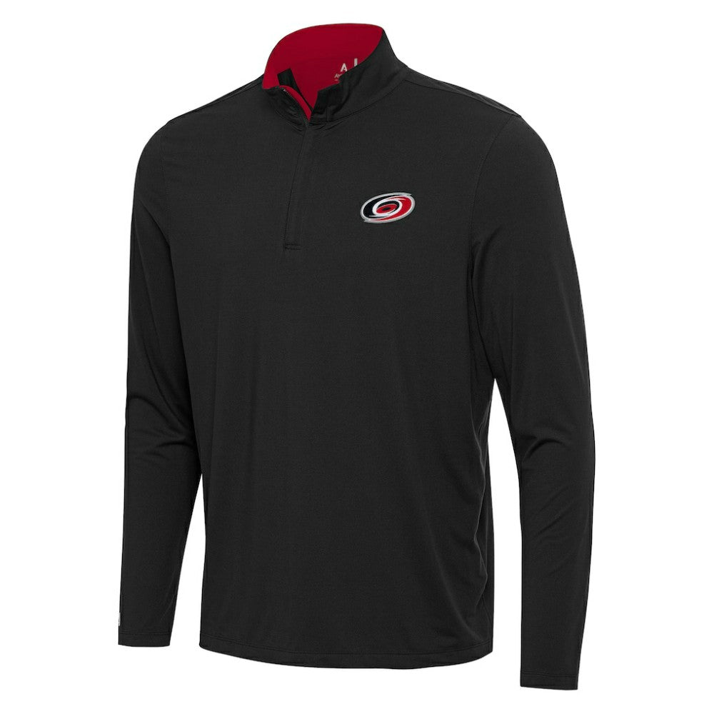 Carolina Hurricanes - Antigua Content Quarter-Zip Pullover Top Black/Red