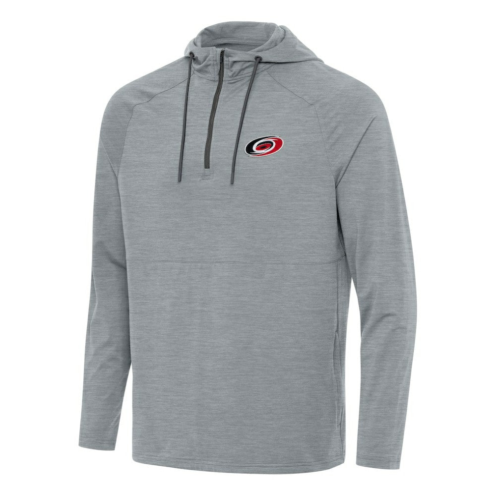 Carolina Hurricanes - Antigua Spikes Quarter-Zip Hoodie Heather Gray