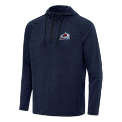 Colorado Avalanche - Antigua Spikes Quarter-Zip Hoodie Heather Navy