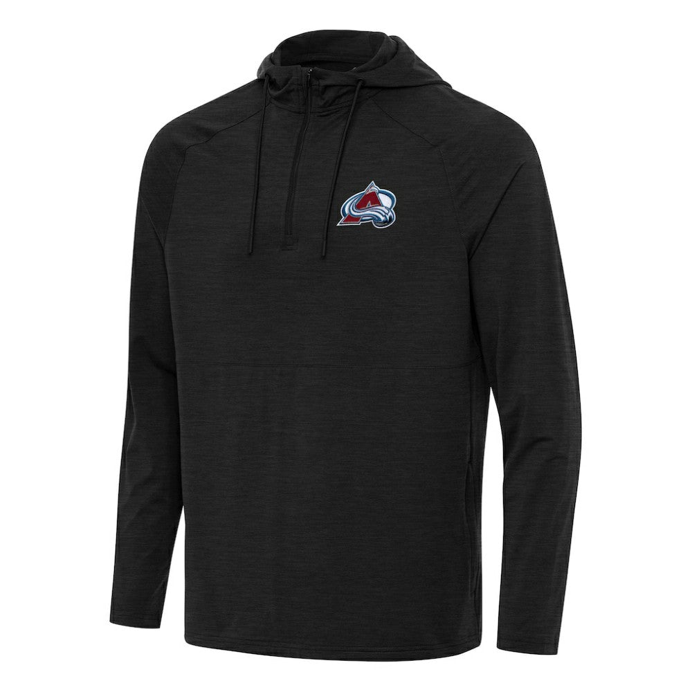 Colorado Avalanche - Antigua Spikes Quarter-Zip Hoodie Heather Black