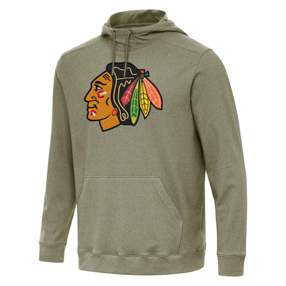 Chicago Blackhawks Antigua Cloud Pullover Hoodie Olive