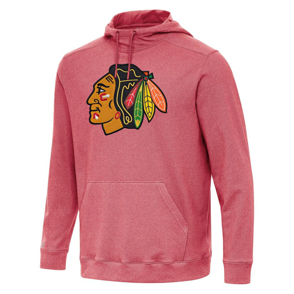 Chicago Blackhawks Antigua Cloud Pullover Hoodie Heather Red
