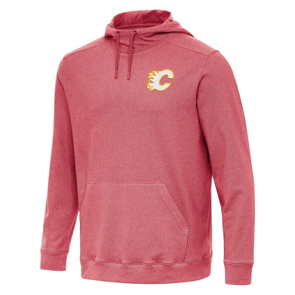 Calgary Flames - Antigua Cloud Pullover Hoodie Heather Red