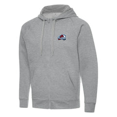 Colorado Avalanche - Antigua Big & Tall Victory Full-Zip Hoodie Heather Gray