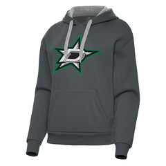Dallas Stars - Antigua Women's Victory Pullover Hoodie Charcoal