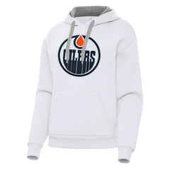 Edmonton Oilers - Antigua Women's Victory Pullover Hoodie White