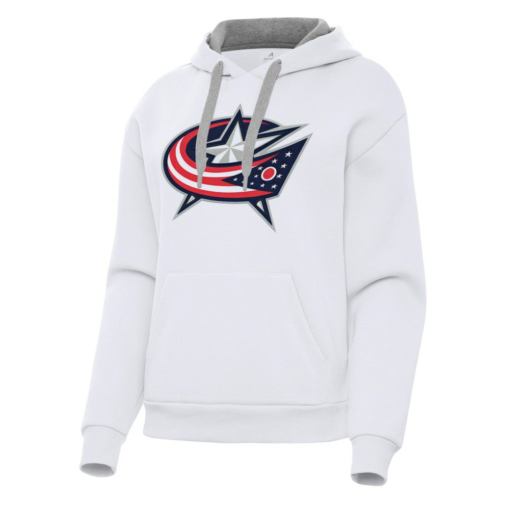 Columbus Blue Jackets - Antigua Women's Victory Pullover Hoodie White
