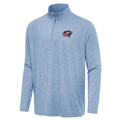 Columbus Blue Jackets - Antigua Hunk Quarter-Zip Top Heather Aqua