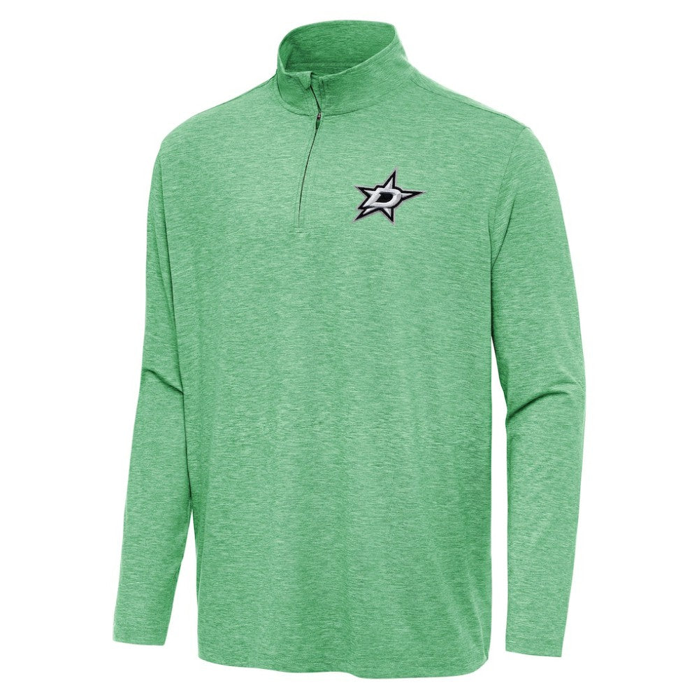 Dallas Stars - Antigua Hunk Quarter-Zip Top Heather Kelly Green