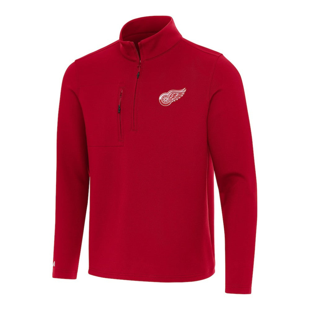 Detroit Red Wings - Antigua Insider Quarter-Zip Top Red