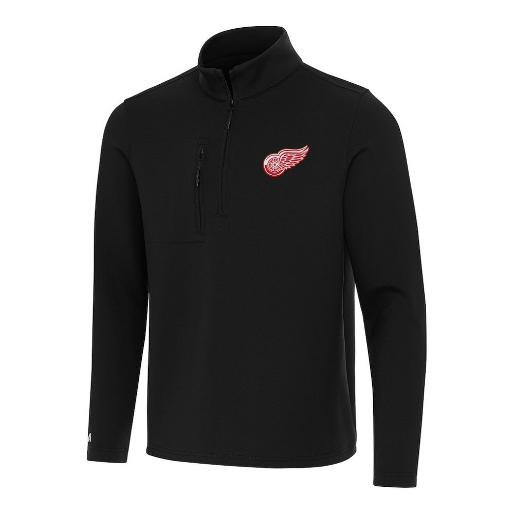 Detroit Red Wings - Antigua Insider Quarter-Zip Top Black