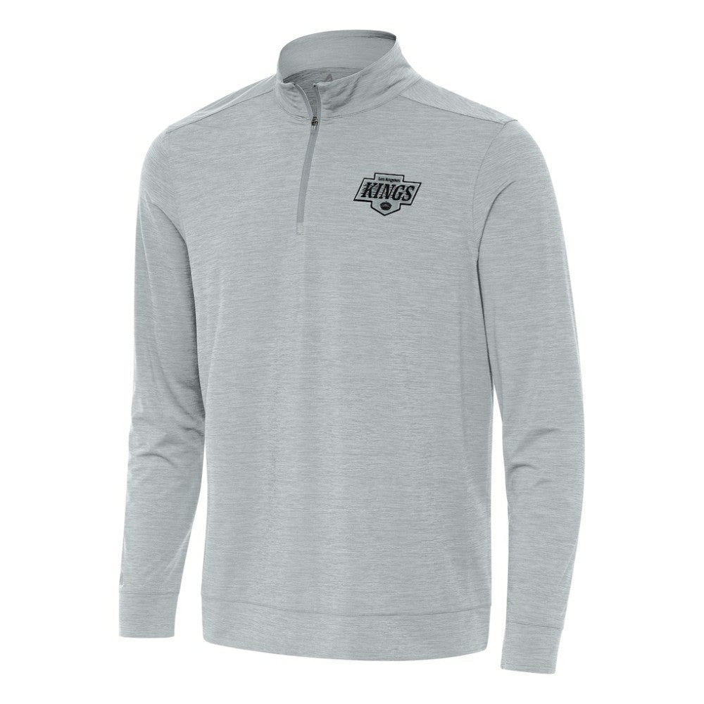 Los Angeles Kings - Antigua Bright Quarter-Zip Top Heather Gray