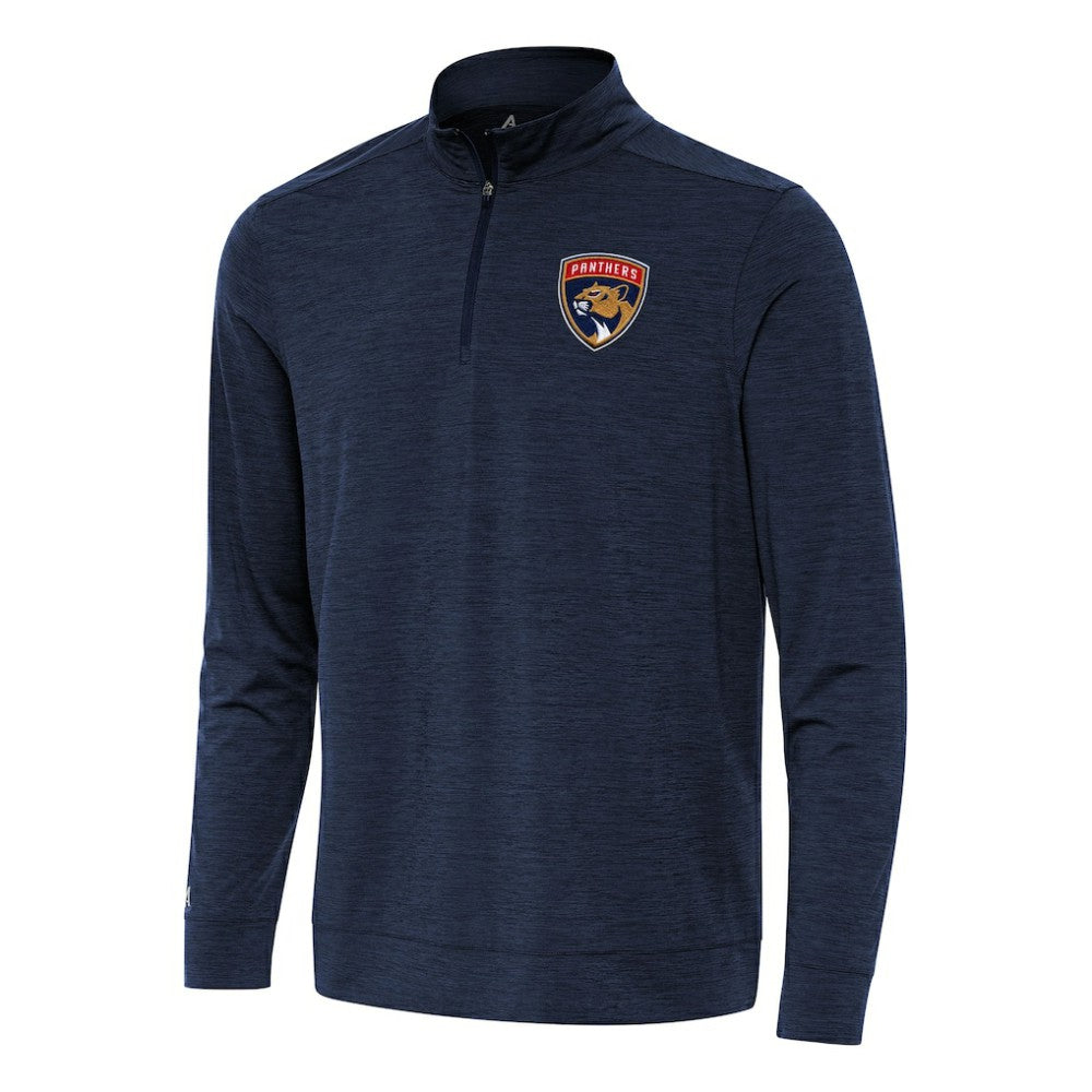 Florida Panthers - Antigua Bright Quarter-Zip Top Heather Navy