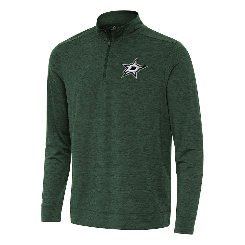 Dallas Stars - Antigua Bright Quarter-Zip Top Hunter Green