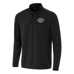 Los Angeles Kings - Antigua Bright Quarter-Zip Top Heather Black
