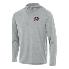 Columbus Blue Jackets - Antigua Tidy Quarter-Zip Hoodie Heather Gray