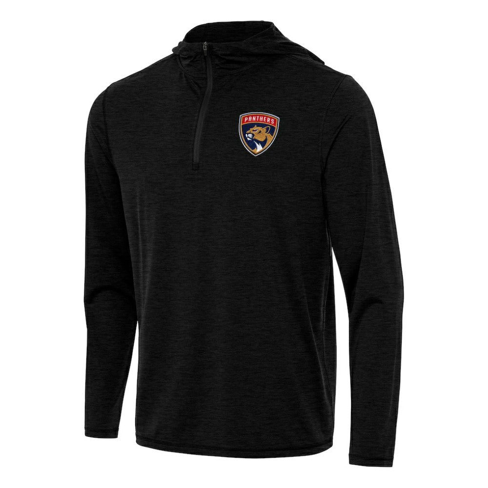 Florida Panthers - Antigua Tidy Quarter-Zip Hoodie Heather Black