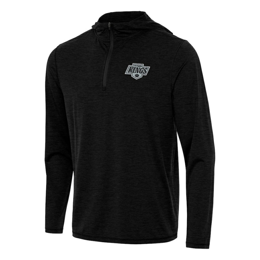 Los Angeles Kings - Antigua Tidy Quarter-Zip Hoodie Heather Black