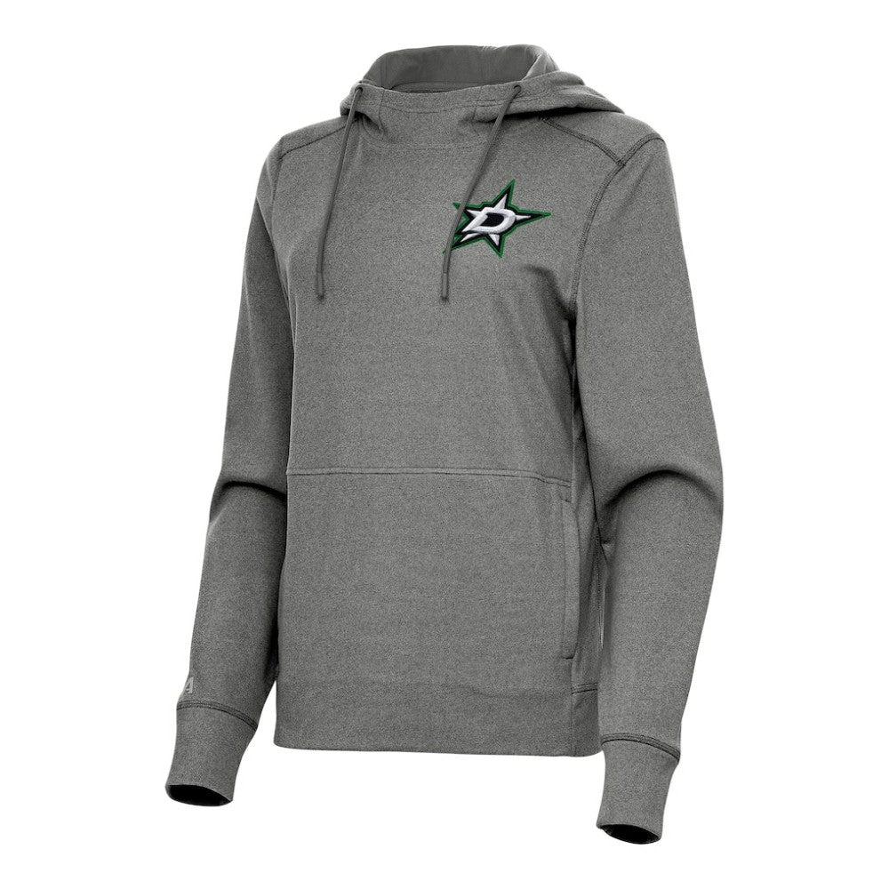 Dallas Stars - Antigua Women's Justice Pullover Hoodie Heather Black