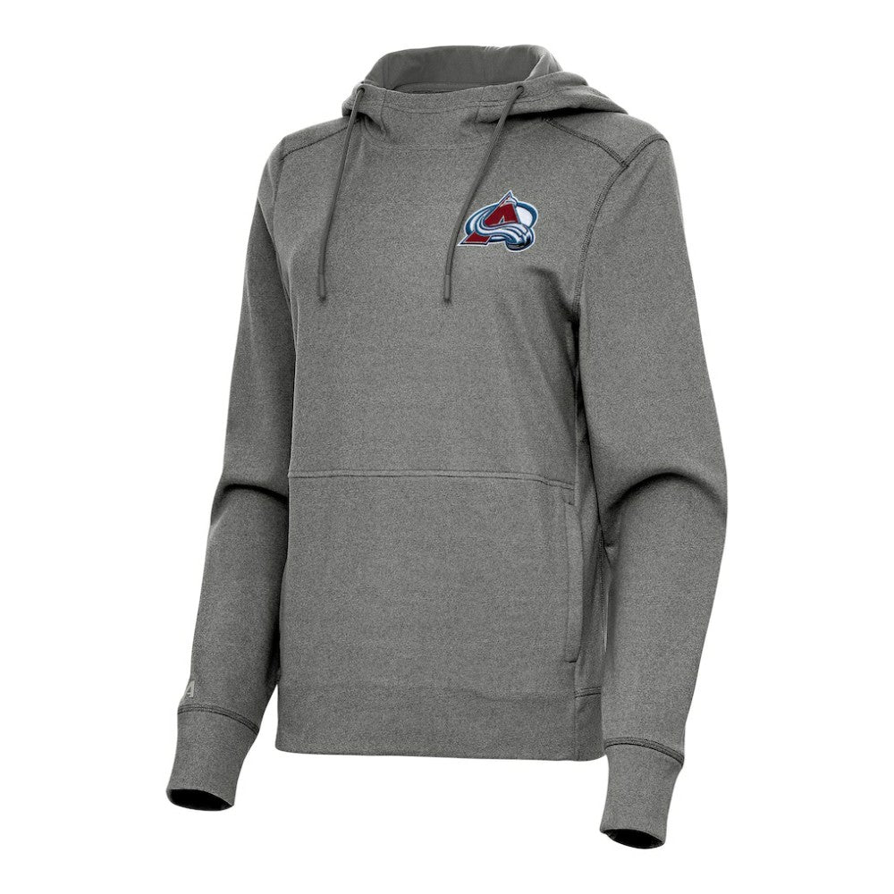 Colorado Avalanche - Antigua Women's Justice Pullover Hoodie Heather Black