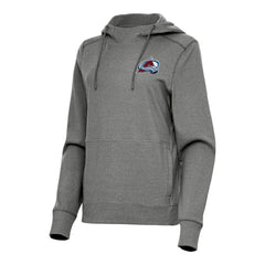 Colorado Avalanche - Antigua Women's Justice Pullover Hoodie Heather Black