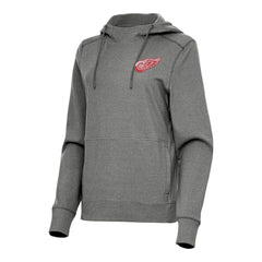 Detroit Red Wings - Antigua Women's Justice Pullover Hoodie Heather Black