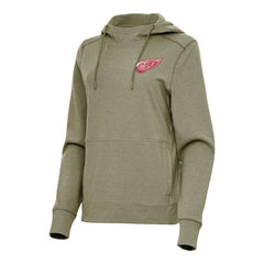 Detroit Red Wings - Antigua Women's Justice Pullover Hoodie Olive