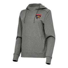 Florida Panthers - Antigua Women's Justice Pullover Hoodie Heather Black