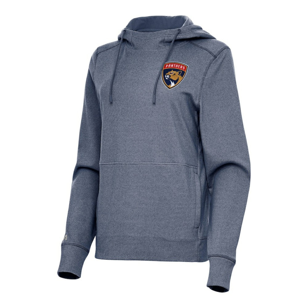 Florida Panthers - Antigua Women's Justice Pullover Hoodie Heather Navy