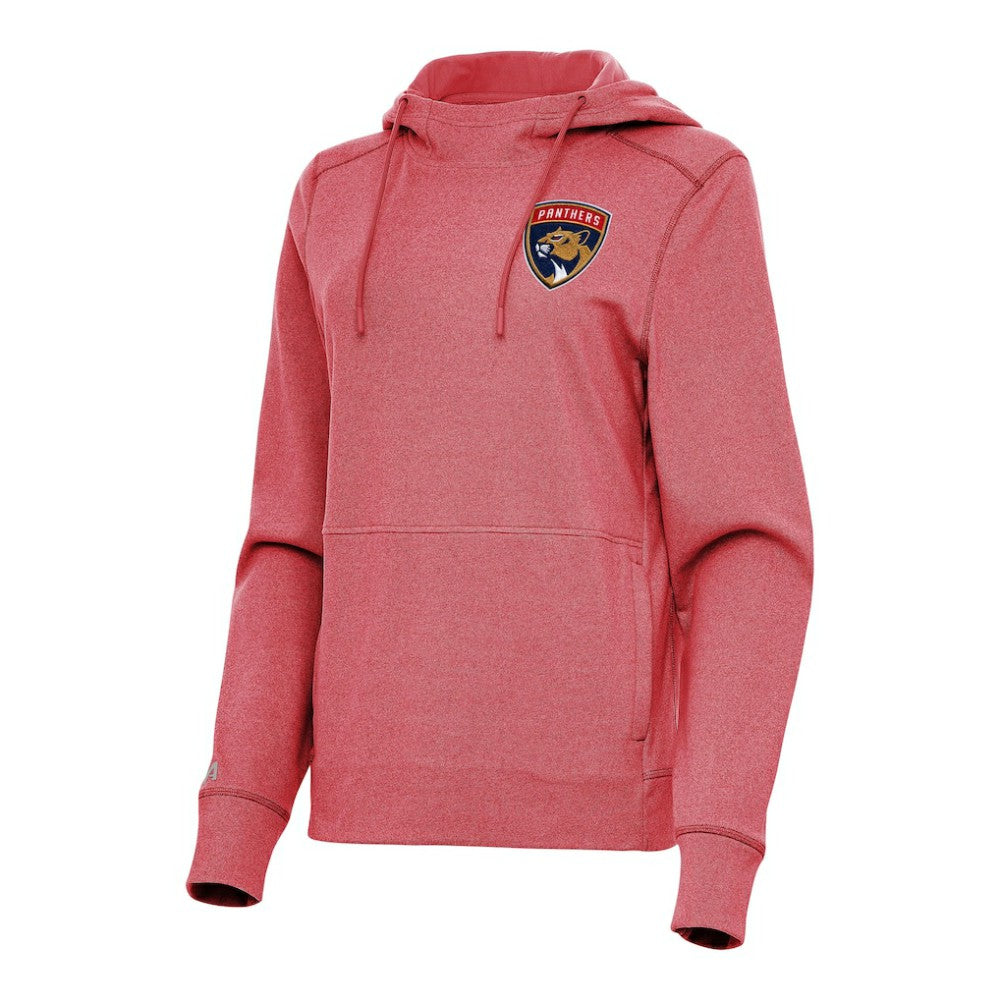 Florida Panthers - Antigua Women's Justice Pullover Hoodie Heather Red