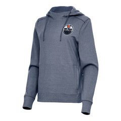 Edmonton Oilers - Antigua Women's Justice Pullover Hoodie Heather Navy