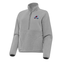 Colorado Avalanche - Antigua Women's Figure Half-Zip Pullover Sweatshirt Gray