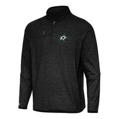 Dallas Stars - Antigua Certain Quarter-Zip Tri-Blend Sweatshirt Heather Black