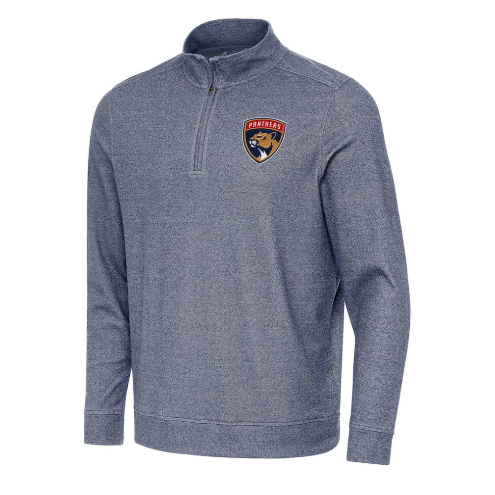 Florida Panthers - Antigua Subtle Quarter-Zip Sweatshirt Heather Navy