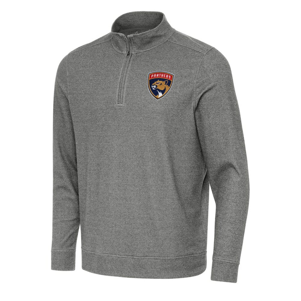 Florida Panthers - Antigua Subtle Quarter-Zip Sweatshirt Heather Black